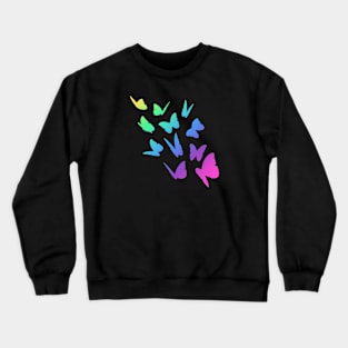 Rainbow Butterfly Gradient Crewneck Sweatshirt